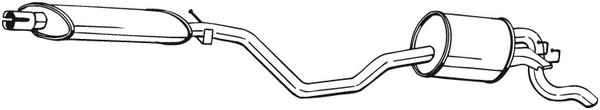 Bakre ljuddämpare Bosal 287-869 BOSAL