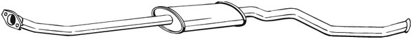 Mittenljuddämpare Bosal 288-101 BOSAL