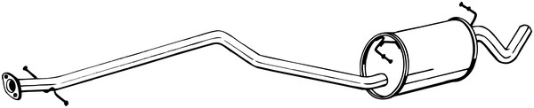 Mittenljuddämpare Bosal 289-017 BOSAL