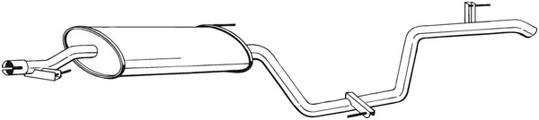 Bakre ljuddämpare Bosal 292-021 BOSAL
