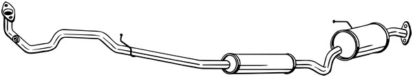 Mittenljuddämpare Bosal 293-159 BOSAL