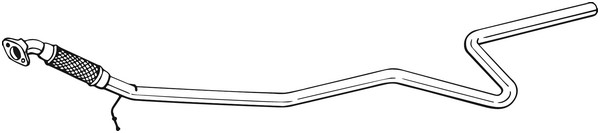 Avgasrör, Fram, Mitt Bosal 965-129 BOSAL