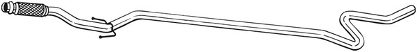 Avgasrör, Mitt Bosal 975-515 BOSAL