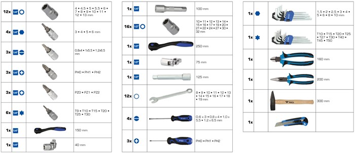 Verktygssats, 95 delar, Universal Ks tools BT024095 KS TOOLS