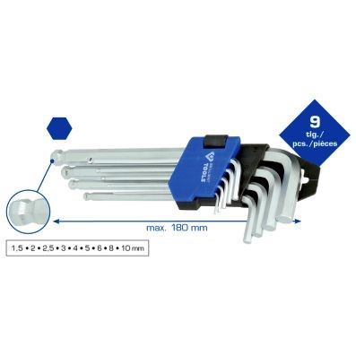 Vinkelskruvnyckelsats, Universal Ks tools BT045009 KS TOOLS