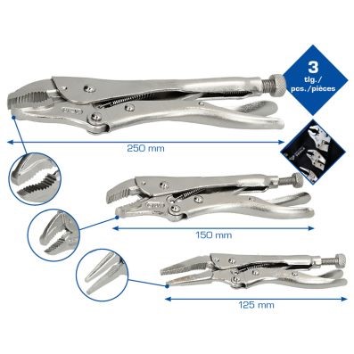 Låstång-sats, Universal Ks tools Griptångssats, 3-delar BT065003 KS TOOLS