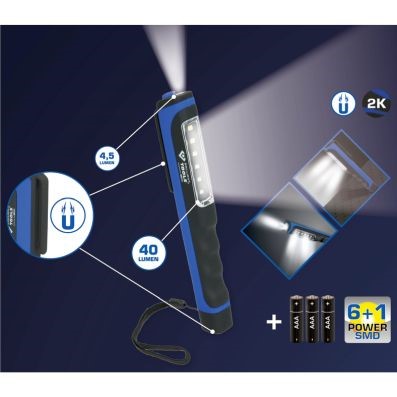 Handlampa, Universal Ks tools Lampa med 6+1 SMD BT130900 KS TOOLS