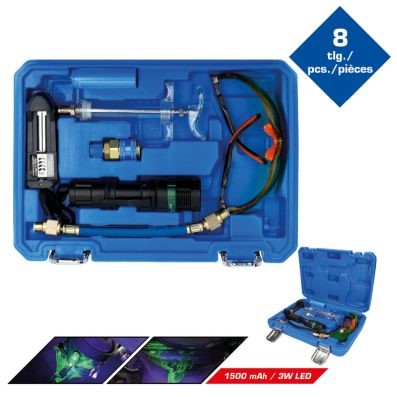UV-läcksökning-ficklampssats, 8-delar Ks tools BT611020 KS TOOLS