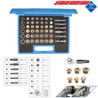 Reparationssats, oljeavtappningsskruvgänga Ks tools BT711300 KS TOOLS Reparationssats, oljeavtappningsskruvgänga Ks tools BT711300 KS TOOLS