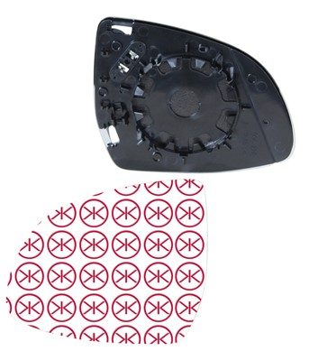 Spegelglas, yttre spegel, Höger Klokkerholm 00971062 KLOKKERHOLM