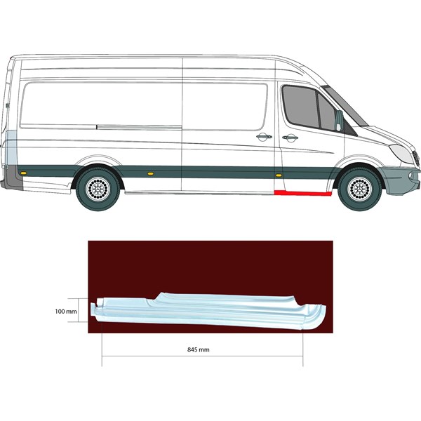 Tröskelplåt, Höger Klokkerholm 3547044 KLOKKERHOLM
