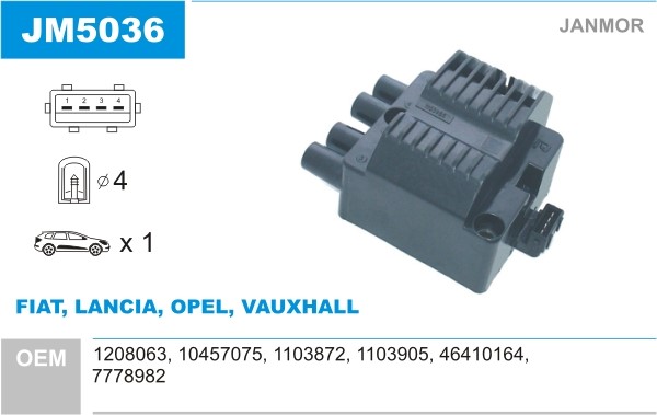 Tändspole Janmor JM5036 JANMOR