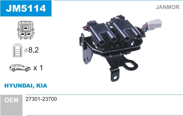 Tändspole Janmor JM5114 JANMOR