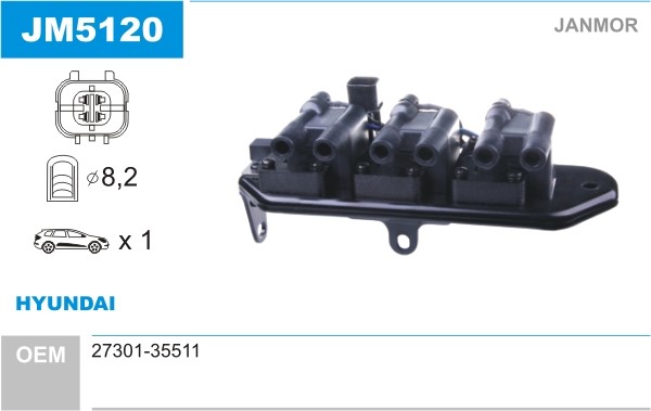 Tändspole Janmor JM5120 JANMOR