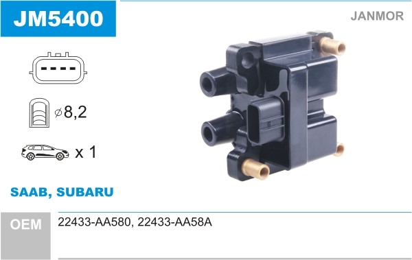 Tändspole Janmor JM5400 JANMOR Tändspole Janmor JM5400 JANMOR