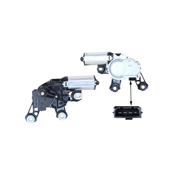 Torkarmotor 12V, Bak Klokkerholm 75207170 KLOKKERHOLM