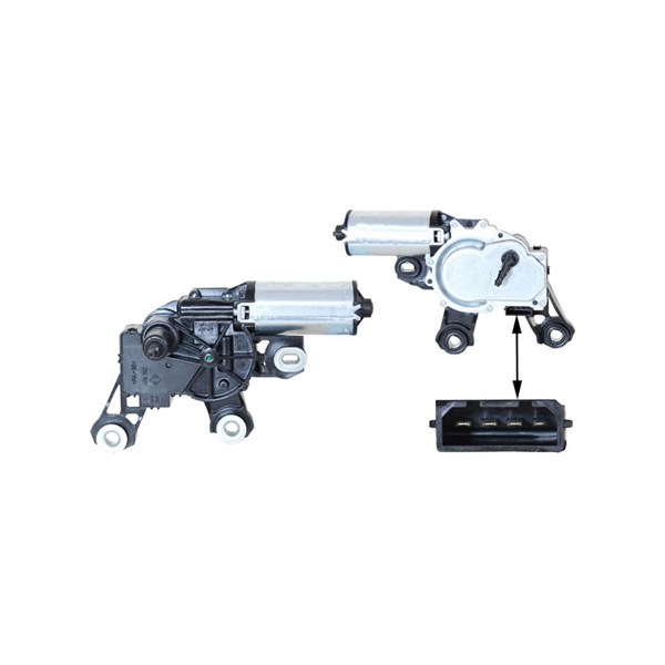 Torkarmotor 12V, Bak Klokkerholm 95047173 KLOKKERHOLM