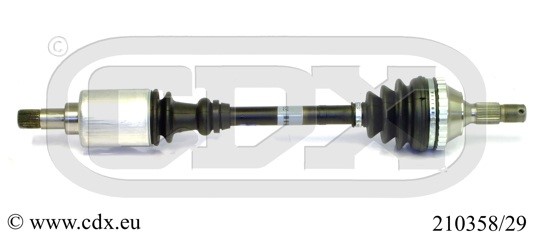 Drivaxel, framaxel vänster Cdx 210358/29 CDX