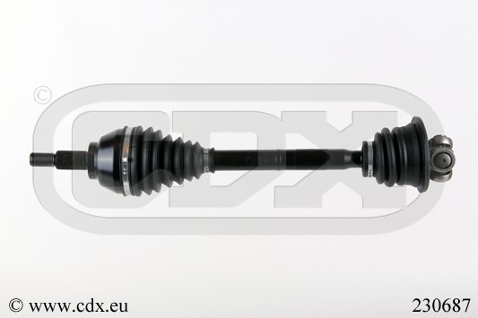 Drivaxel, framaxel vänster Cdx 230687 CDX Drivaxel, framaxel vänster Cdx 230687 CDX