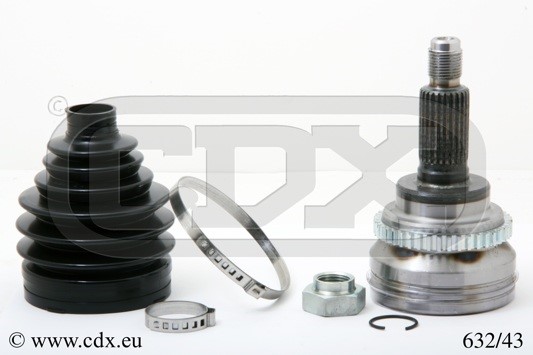 Drivknut, Framaxel, På hjulsidan Cdx 632/43 CDX