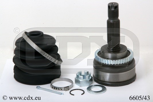 Drivknut, Framaxel, På hjulsidan Cdx 6605/43 CDX