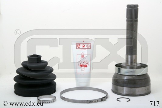 Drivknut, Framaxel, På hjulsidan Cdx 717 CDX