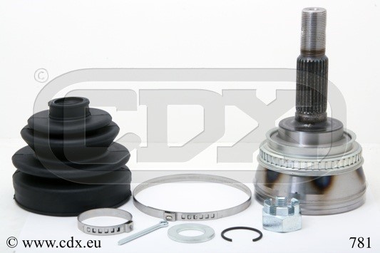 Drivknut, Framaxel, På hjulsidan Cdx 781 CDX