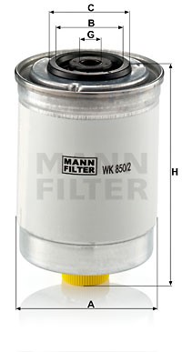 Bränslefilter Mann-filter WK 850/2 MANN-FILTER