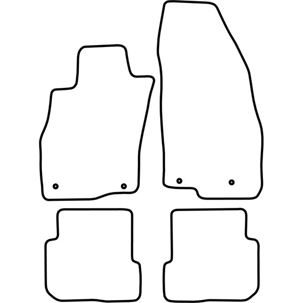 Textilmatta, kupé, Fram och bak Autostyle TM AR512V AutoStyle