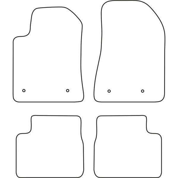 Textilmatta, kupé, Fram och bak Autostyle TM AR517V AutoStyle
