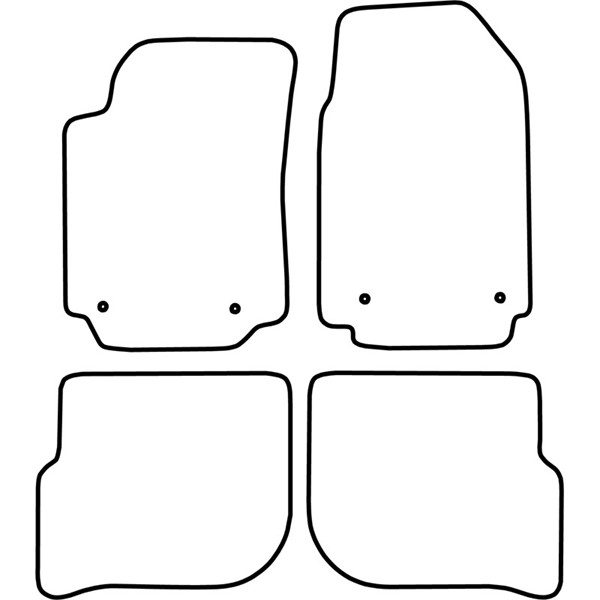 Textilmatta, kupé, Fram och bak Autostyle TM AU502V AutoStyle