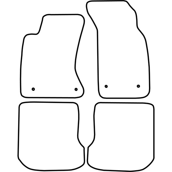 Textilmatta, kupé, Fram och bak Autostyle TM AU503V AutoStyle