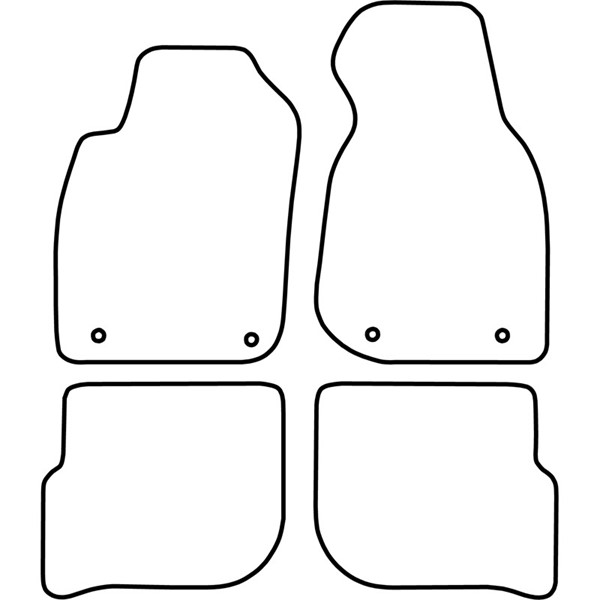 Textilmatta, kupé, Fram och bak Autostyle TM AU512V AutoStyle