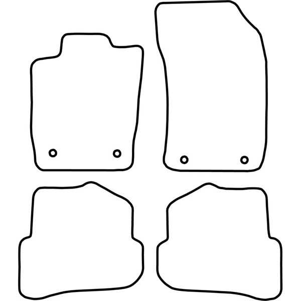 Textilmatta, kupé, Fram och bak Autostyle TM AU521V AutoStyle
