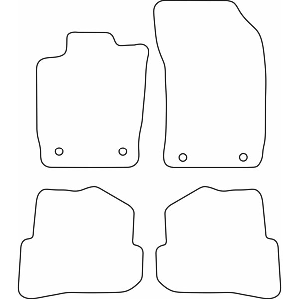 Textilmatta, kupé, Fram och bak Autostyle TM AU521V AutoStyle