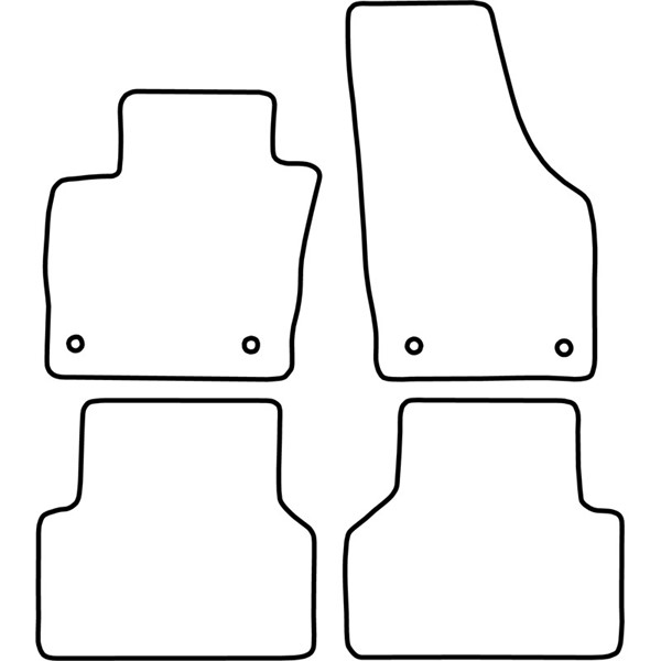Textilmatta, kupé, Fram och bak Autostyle TM AU527V AutoStyle