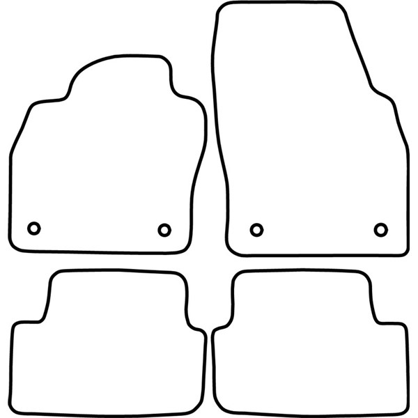 Textilmatta, kupé, Fram och bak Autostyle TM AU548V AutoStyle