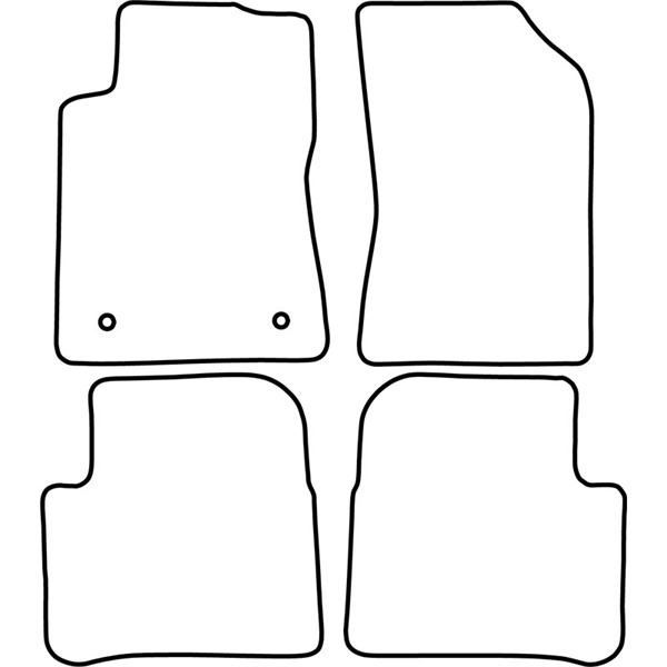 Textilmatta, kupé, Fram och bak Autostyle TM CI548V AutoStyle