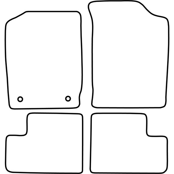 Textilmatta, kupé, Fram och bak Autostyle TM DA509V AutoStyle