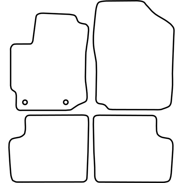 Textilmatta, kupé, Fram och bak Autostyle TM DA515V AutoStyle