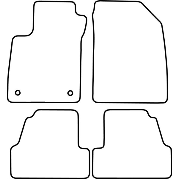 Textilmatta, kupé, Fram och bak Autostyle TM DW524V AutoStyle