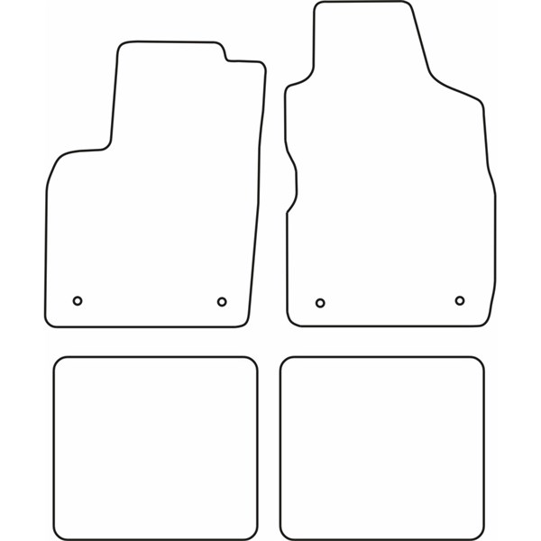 Textilmatta, kupé, Fram och bak Autostyle TM FI519V AutoStyle