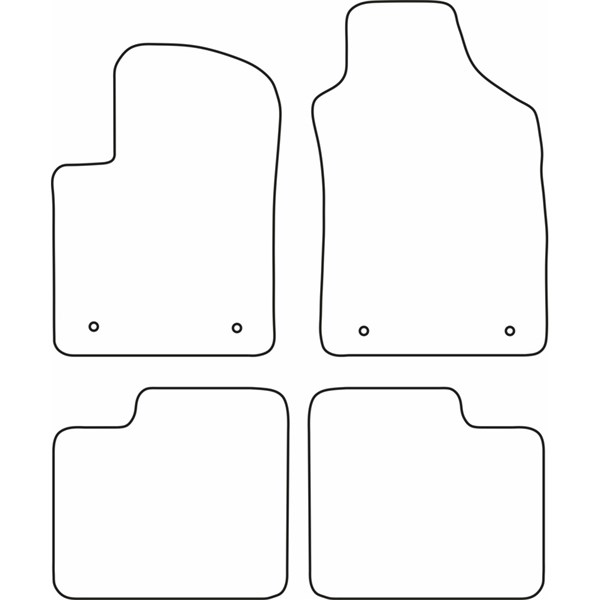 Textilmatta, kupé, Fram och bak Autostyle TM FI540V AutoStyle