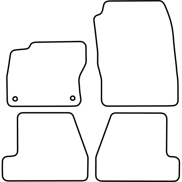 Textilmatta, kupé, Fram och bak Autostyle TM FO542V AutoStyle