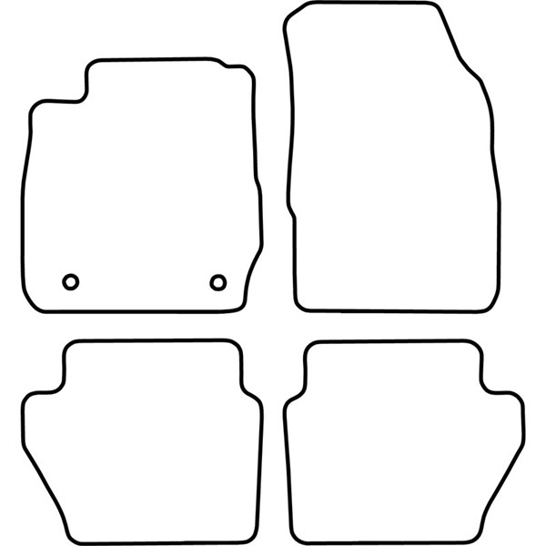 Textilmatta, kupé, Fram och bak Autostyle TM FO547V AutoStyle