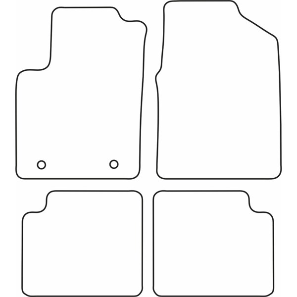 Textilmatta, kupé, Fram och bak Autostyle TM FO548V AutoStyle