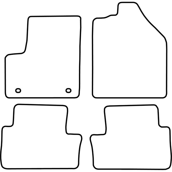 Textilmatta, kupé, Fram och bak Autostyle TM FO554V AutoStyle