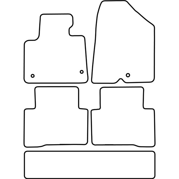 Textilmatta, kupé, Fram och bak Autostyle TM HY538V AutoStyle
