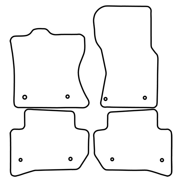 Textilmatta, kupé, Fram och bak Autostyle TM JA504V AutoStyle