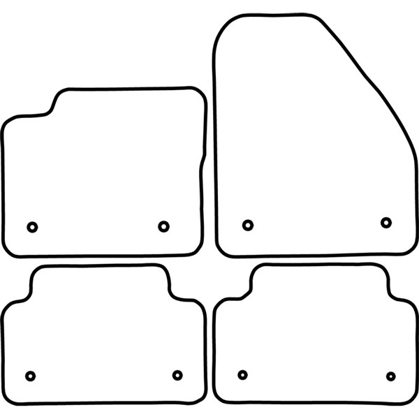 Textilmatta, kupé, Fram och bak Autostyle TM JA505V AutoStyle